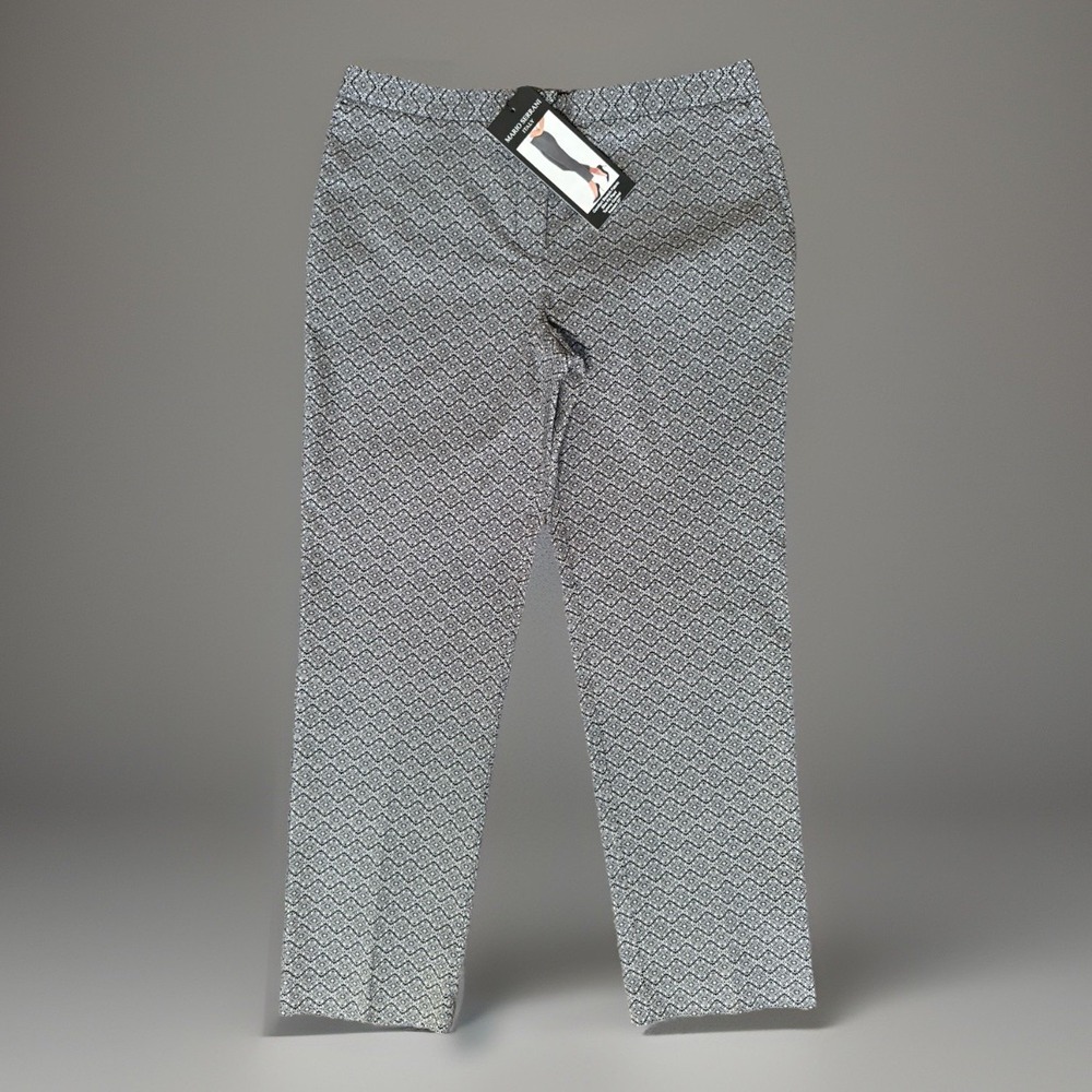 NWT Mario Serrani Italy Tummy Control Stretch Slim Pant Capri Womens Size 8